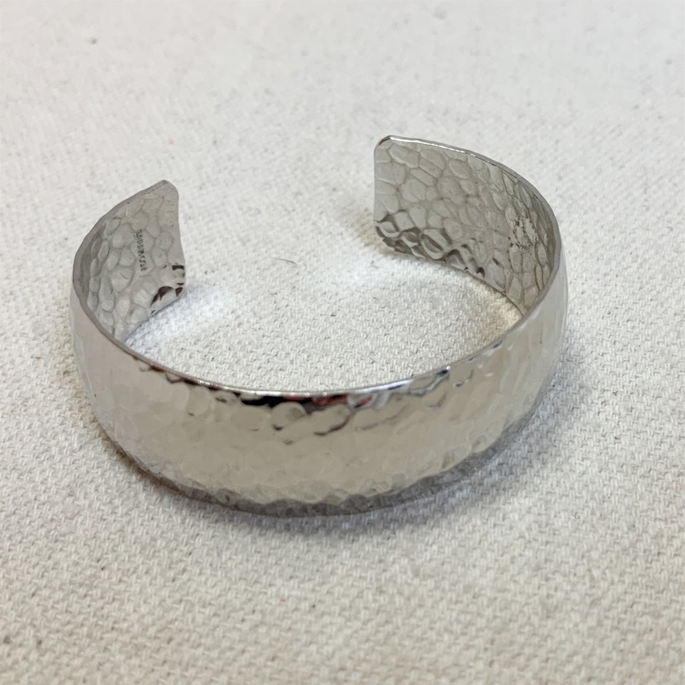 Sarah Coventry Hammered Silver Cuff Bracelet